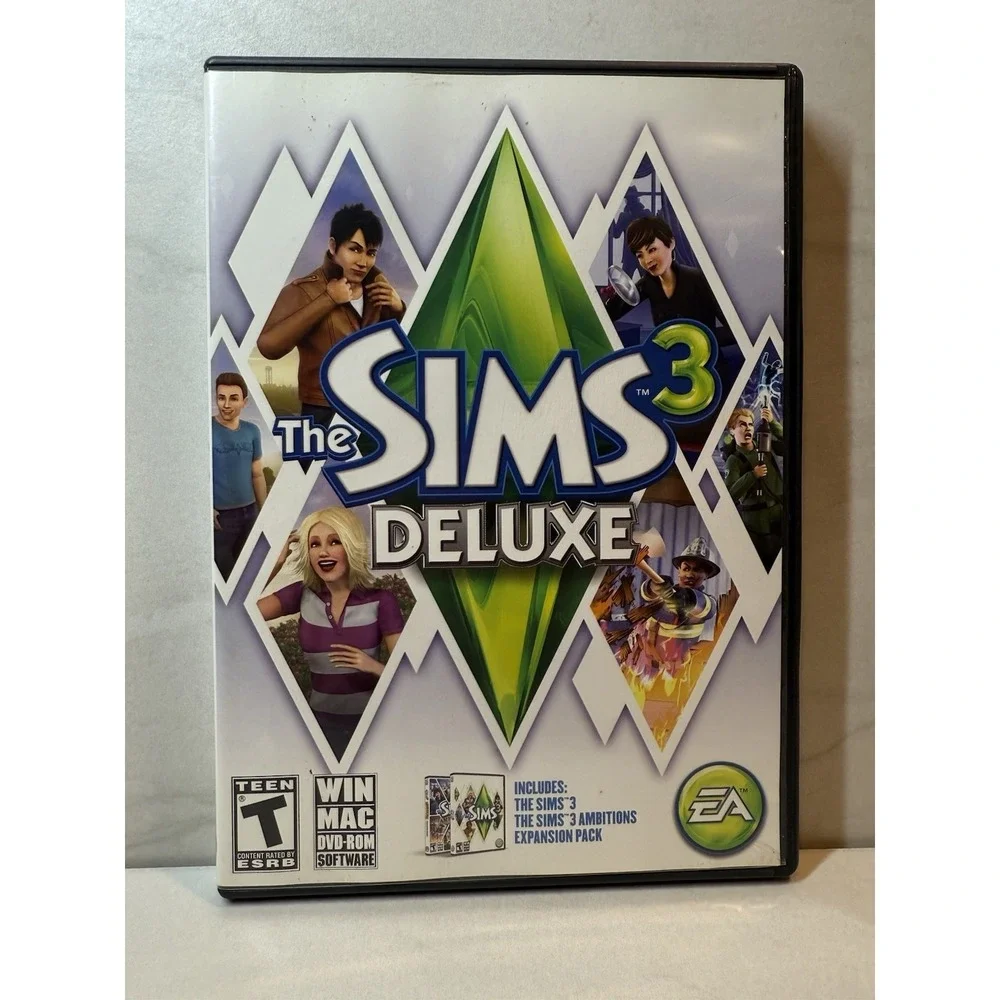The Sims 3 Deluxe PC Mac DVD-ROM Includes Ambitions Expansion Pack EA Games